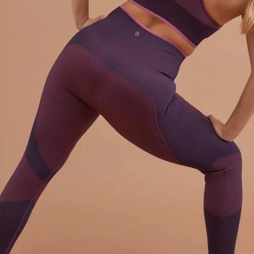 ThirdLove Power Purple Flex Seamless Compression High-Waist Leggings - Picture 3 of 13